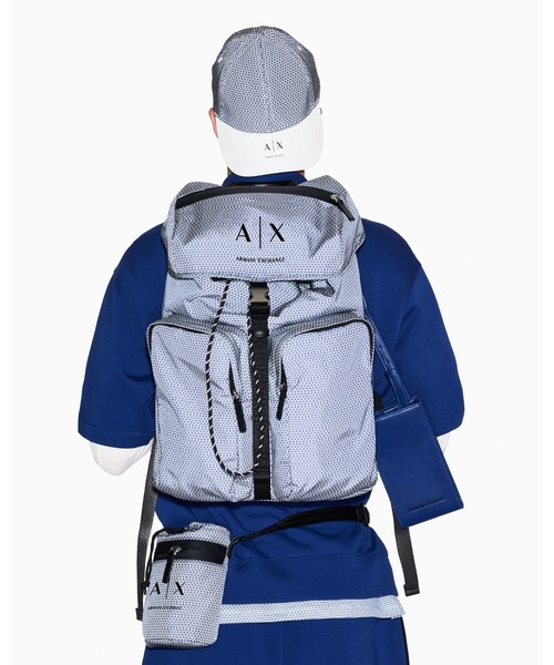 ARMANI EXCHANGE(アルマーニエクスチェンジ)の「【A|X アルマーニ エクスチェンジ】オールオーバーマイクロロゴ キャップ(キャップ・メンズ・ネイビー・FREE)」の3枚目の写真
