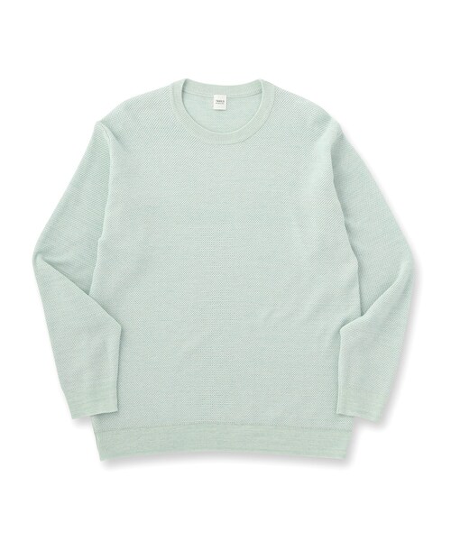 TAKEO KIKUCHI（タケオキクチ）の「【洗える】カラースプリングニット（ニット/セーター・メンズ・グリーン系/ブルー/ライトグレー/オレンジ・04/03/02）」の14枚目の写真