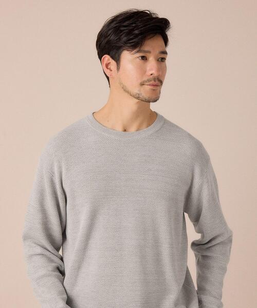 TAKEO KIKUCHI（タケオキクチ）の「【洗える】カラースプリングニット（ニット/セーター・メンズ・グリーン系/ブルー/ライトグレー/オレンジ・04/03/02）」の15枚目の写真