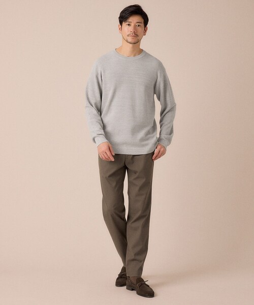 TAKEO KIKUCHI（タケオキクチ）の「【洗える】カラースプリングニット（ニット/セーター・メンズ・グリーン系/ブルー/ライトグレー/オレンジ・04/03/02）」の17枚目の写真