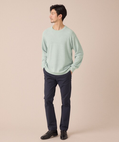 TAKEO KIKUCHI（タケオキクチ）の「【洗える】カラースプリングニット（ニット/セーター・メンズ・グリーン系/ブルー/ライトグレー/オレンジ・04/03/02）」の21枚目の写真