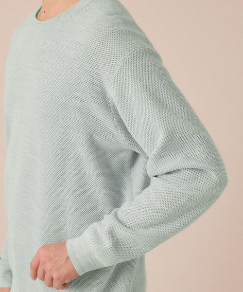 TAKEO KIKUCHI（タケオキクチ）の「【洗える】カラースプリングニット（ニット/セーター・メンズ・グリーン系/ブルー/ライトグレー/オレンジ・04/03/02）」の6枚目の写真