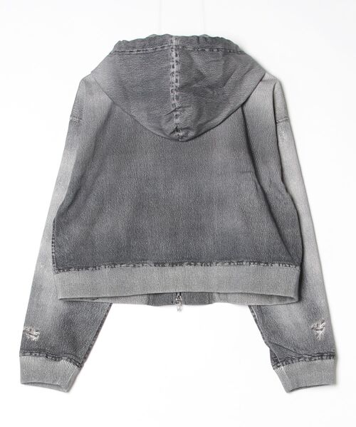 DIESEL（ディーゼル）の「ウィメンズ ジョグ ジップアップパーカー DE-GIRI-CROP JOGG（パーカー・レディース・ブラック系その他・X-SMALL/XX-SMALL/SMALL）」の2枚目の写真