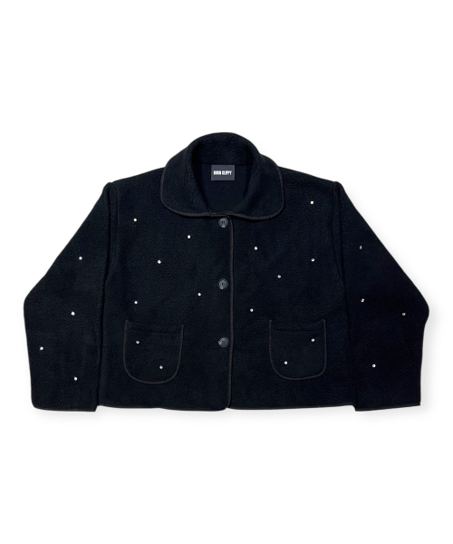 BORN SLIPPY(ボーンスリッピー)の「Soft Crystal Stud Fleece Jacket (Black)(その他アウター・レディース・その他・FREE)」の3枚目の写真