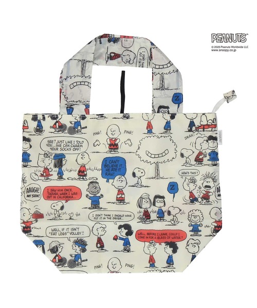 PEANUTS(ピーナッツ)の「折りたたみバッグ(エコバッグ/サブバッグ・レディース・グレー/アイボリー/カーキ・FREE)」の2枚目の写真