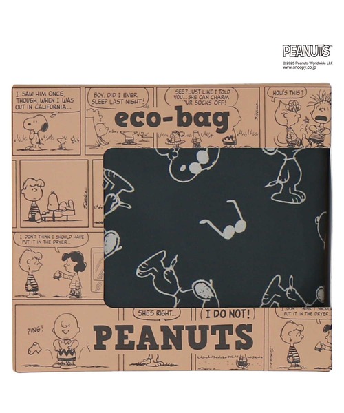 PEANUTS(ピーナッツ)の「折りたたみバッグ(エコバッグ/サブバッグ・レディース・グレー/アイボリー/カーキ・FREE)」の14枚目の写真