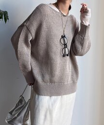 DouDou | コットンローゲージプルオーバー(ニット/セーター)