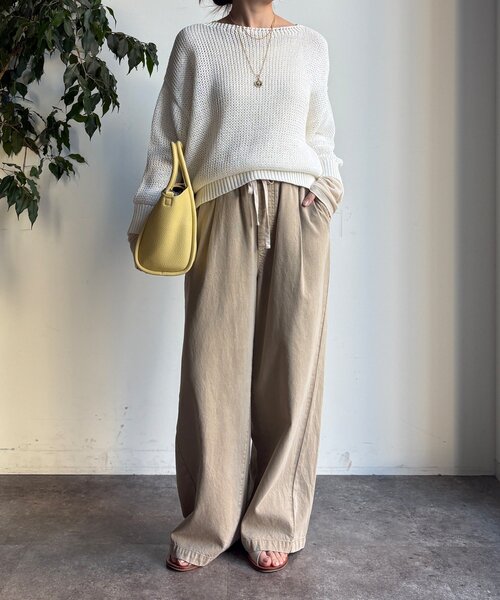 DouDou（ドゥドゥ）の「コットンローゲージプルオーバー（ニット/セーター・レディース・ブルー系その他/ベージュ/ピンク/ホワイト・FREE）」の11枚目の写真