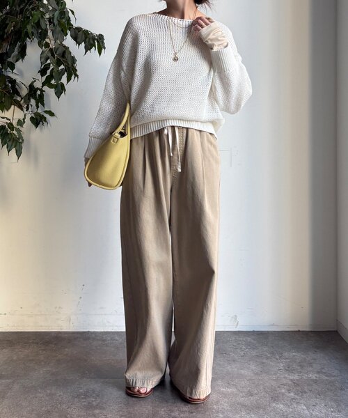 DouDou（ドゥドゥ）の「コットンローゲージプルオーバー（ニット/セーター・レディース・ブルー系その他/ベージュ/ピンク/ホワイト・FREE）」の12枚目の写真