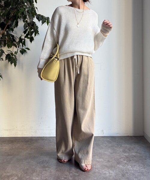 DouDou（ドゥドゥ）の「コットンローゲージプルオーバー（ニット/セーター・レディース・ブルー系その他/ベージュ/ピンク/ホワイト・FREE）」の13枚目の写真