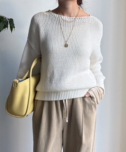 DouDou（ドゥドゥ）の「コットンローゲージプルオーバー（ニット/セーター・レディース・ブルー系その他/ベージュ/ピンク/ホワイト・FREE）」の16枚目の写真