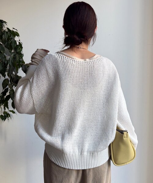 DouDou（ドゥドゥ）の「コットンローゲージプルオーバー（ニット/セーター・レディース・ブルー系その他/ベージュ/ピンク/ホワイト・FREE）」の19枚目の写真