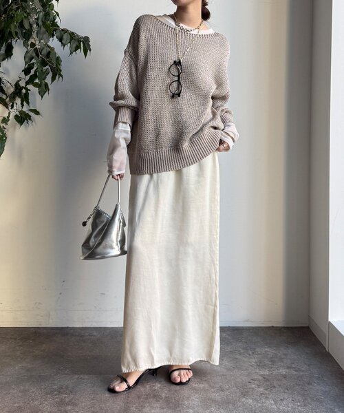 DouDou（ドゥドゥ）の「コットンローゲージプルオーバー（ニット/セーター・レディース・ブルー系その他/ベージュ/ピンク/ホワイト・FREE）」の20枚目の写真