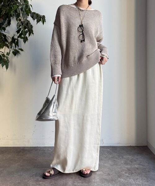 DouDou（ドゥドゥ）の「コットンローゲージプルオーバー（ニット/セーター・レディース・ブルー系その他/ベージュ/ピンク/ホワイト・FREE）」の21枚目の写真