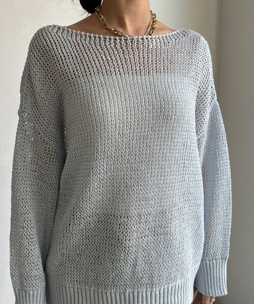 DouDou（ドゥドゥ）の「【新色追加！】コットンローゲージプルオーバー（ニット/セーター・レディース・ブルー系その他/ベージュ/ピンク/ホワイト/ベビーピンク・FREE）」の11枚目の写真