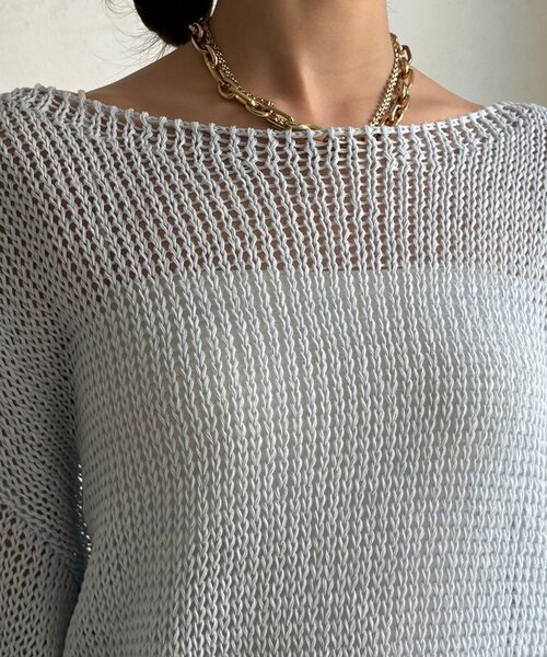 DouDou（ドゥドゥ）の「【新色追加！】コットンローゲージプルオーバー（ニット/セーター・レディース・ブルー系その他/ベージュ/ピンク/ホワイト/ベビーピンク・FREE）」の12枚目の写真