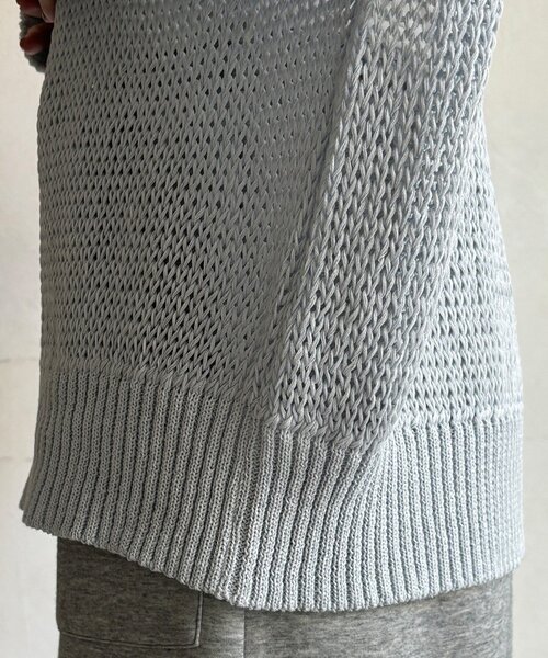 DouDou（ドゥドゥ）の「【新色追加！】コットンローゲージプルオーバー（ニット/セーター・レディース・ブルー系その他/ベージュ/ピンク/ホワイト/ベビーピンク・FREE）」の16枚目の写真