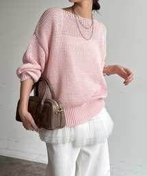 DouDou（ドゥドゥ）の「【新色追加！】コットンローゲージプルオーバー（ニット/セーター）」