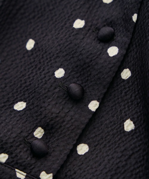 ROPE'（ロペ）の「ドットプリントペプラムブラウス/イージーケア（シャツ/ブラウス・レディース・ネイビー/ベージュ・38）」の19枚目の写真