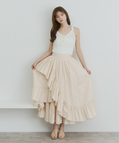 Olu.（オルドット）の「ランダムフレアスカート（スカート・レディース・ベージュ/ホワイト/ブラック・0/1）」の16枚目の写真