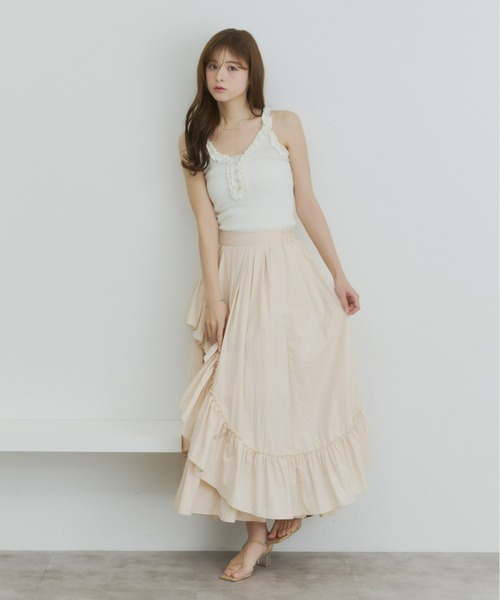 Olu.（オルドット）の「ランダムフレアスカート（スカート・レディース・ベージュ/ホワイト/ブラック・0/1）」の17枚目の写真