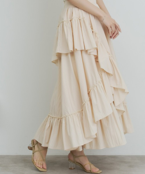 Olu.（オルドット）の「ランダムフレアスカート（スカート・レディース・ベージュ/ホワイト/ブラック・0/1）」の19枚目の写真