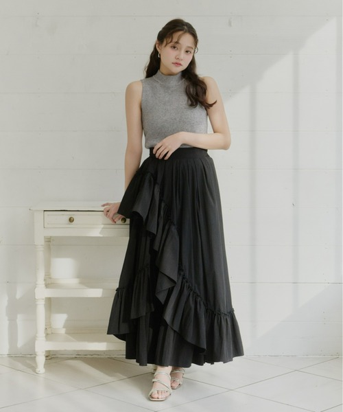 Olu.（オルドット）の「ランダムフレアスカート（スカート・レディース・ベージュ/ホワイト/ブラック・0/1）」の10枚目の写真