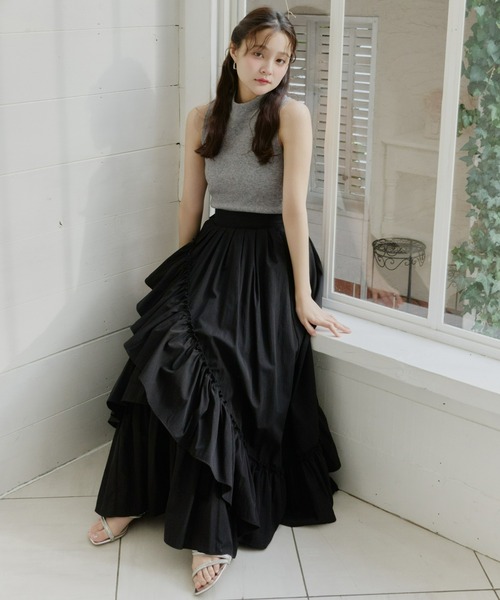 Olu.（オルドット）の「ランダムフレアスカート（スカート・レディース・ベージュ/ホワイト/ブラック・0/1）」の11枚目の写真