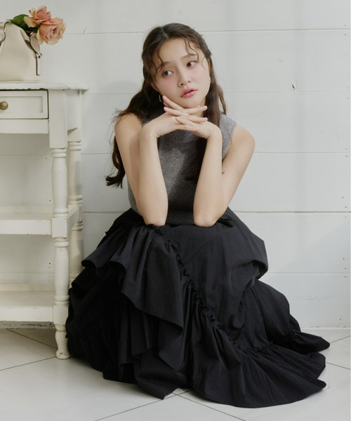 Olu.（オルドット）の「ランダムフレアスカート（スカート・レディース・ベージュ/ホワイト/ブラック・0/1）」の15枚目の写真