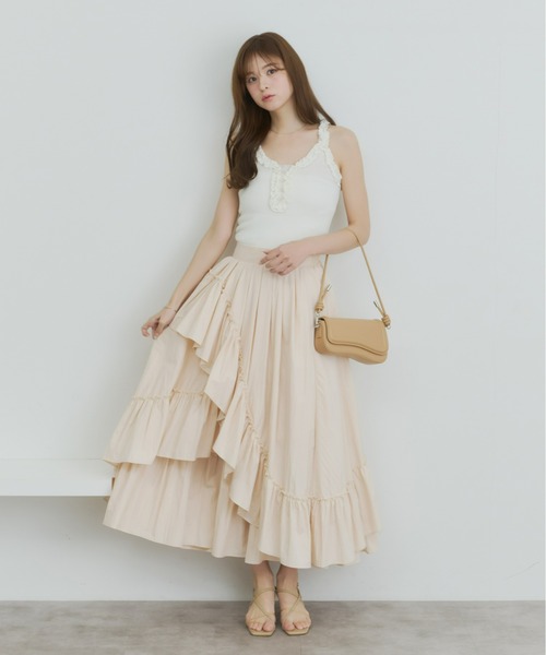 Olu.（オルドット）の「ランダムフレアスカート（スカート・レディース・ベージュ/ホワイト/ブラック・0/1）」の21枚目の写真