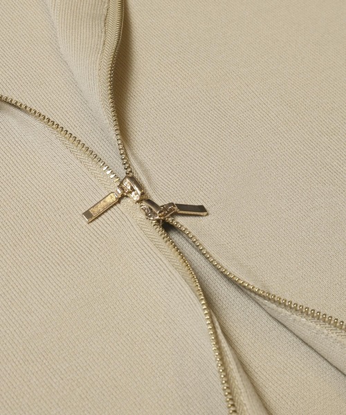 coca(coca)(コカ)の「ニットブルゾン | セレモニー オフィス ママスーツ 卒業式(ブルゾン・レディース・ネイビー/ベージュ・M/L)」の13枚目の写真