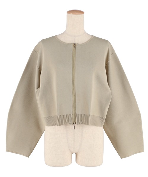coca(coca)(コカ)の「ニットブルゾン | セレモニー オフィス ママスーツ 卒業式(ブルゾン・レディース・ネイビー/ベージュ・M/L)」の16枚目の写真