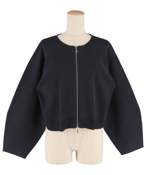 coca(coca)(コカ)の「ニットブルゾン | セレモニー オフィス ママスーツ 卒業式(ブルゾン・レディース・ネイビー/ベージュ・M/L)」の17枚目の写真