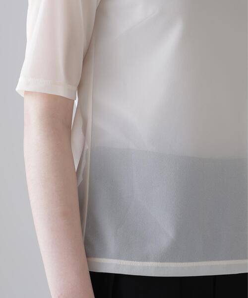 ADORE（アドーア）の「◆トリコットオーガンジー（Tシャツ/カットソー・レディース・ホワイト系その他/グリーン/ブラック・38）」の10枚目の写真