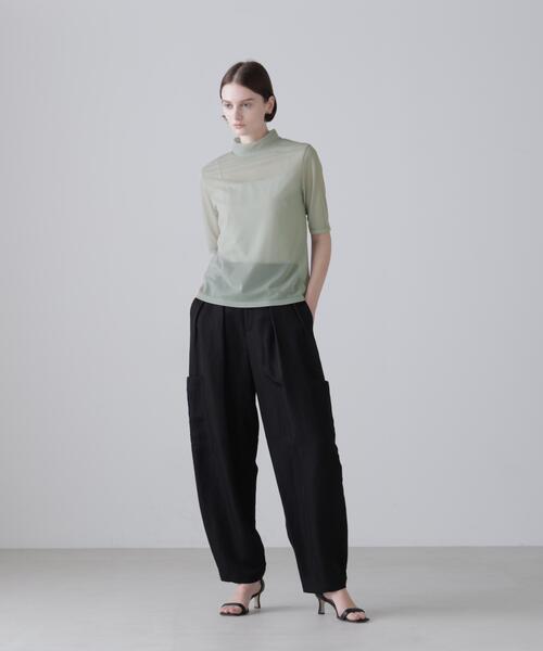 ADORE（アドーア）の「◆トリコットオーガンジー（Tシャツ/カットソー・レディース・ホワイト系その他/グリーン/ブラック・38）」の14枚目の写真