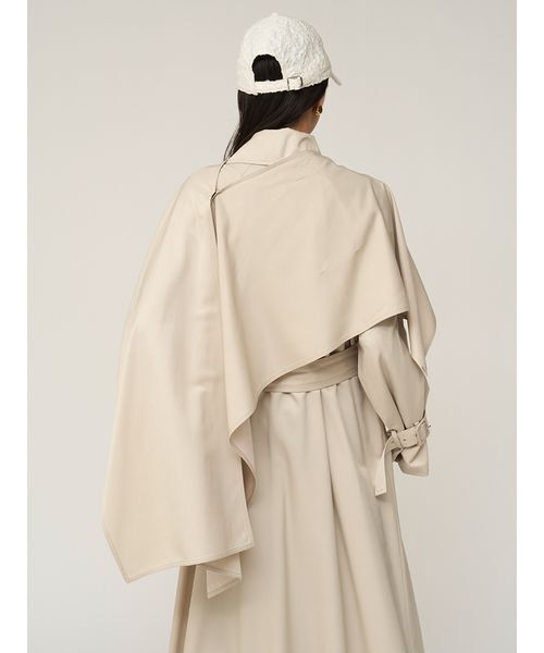 SNIDEL（スナイデル）の「Sustainableストールグロストレンチ（トレンチコート・レディース・ベージュ/アイボリー/カーキ・F）」の19枚目の写真