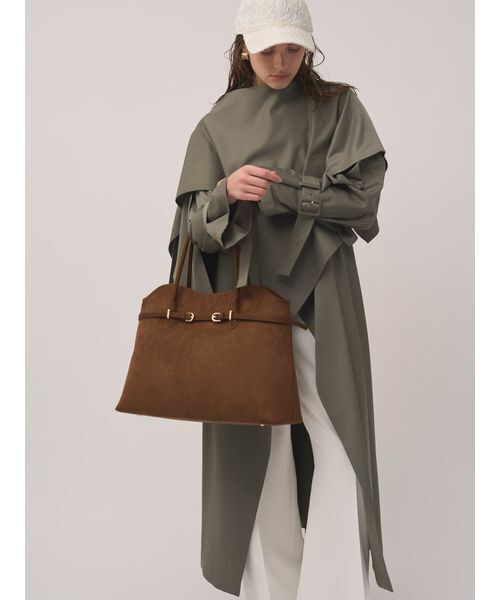 SNIDEL（スナイデル）の「Sustainableストールグロストレンチ（トレンチコート・レディース・ベージュ/アイボリー/カーキ・F）」の3枚目の写真