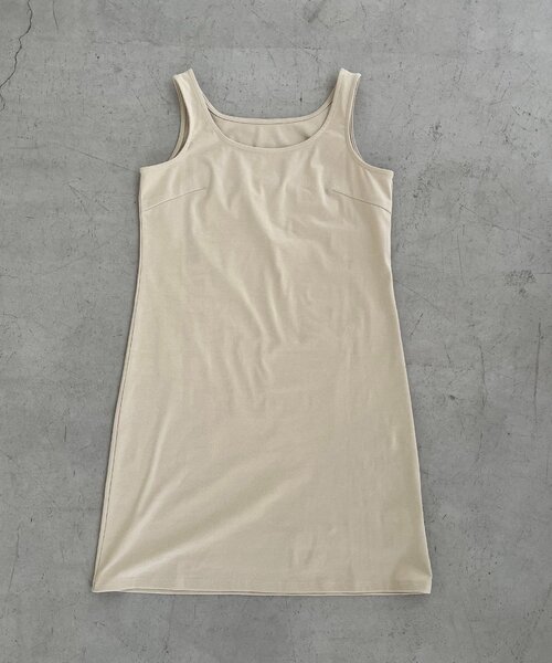 CAPRICIEUX LE'MAGE（カプリシューレマージュ）の「【低身長サイズあり】タンクSETドレープワンピース（ワンピース・レディース・グレイッシュベージュ/ブラック・PS/FREE）」の10枚目の写真