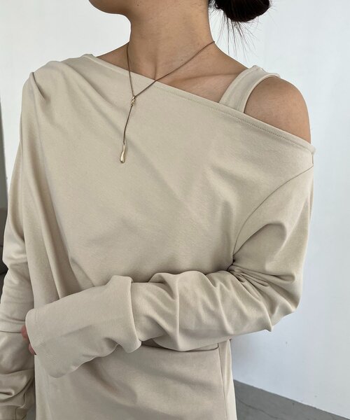 CAPRICIEUX LE'MAGE（カプリシューレマージュ）の「【低身長サイズあり】タンクSETドレープワンピース（ワンピース・レディース・グレイッシュベージュ/ブラック・PS/FREE）」の16枚目の写真