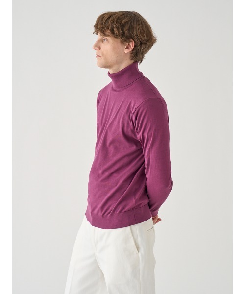 JOHN SMEDLEY(ジョンスメドレー)の「タートルネック長袖コットンニットプルオーバー(ニット/セーター・メンズ・ワインレッド・S/M/L)」の5枚目の写真