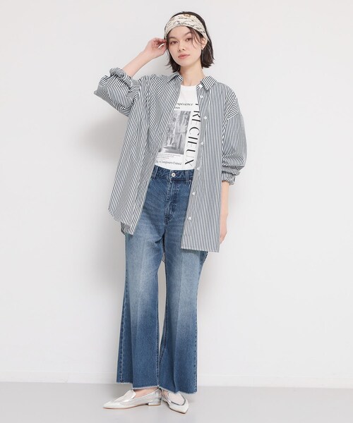 THE SHOP TK （ザ ショップ ティーケー ）の「ゆったりシルエットで体型カバー ロングシャツ（シャツ/ブラウス・レディース・ダークグリーン系2/オフホワイト/ネイビー系2・99）」の16枚目の写真