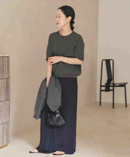 plage（プラージュ）の「《WEB限定追加》compact プルオーバー 2（ニット/セーター・レディース・チャコールグレー/ベージュ系その他・FREE）」の3枚目の写真