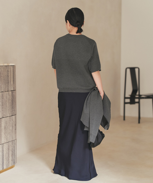 plage（プラージュ）の「《WEB限定追加》compact プルオーバー 2（ニット/セーター・レディース・チャコールグレー/ベージュ系その他・FREE）」の7枚目の写真