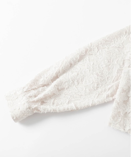 AMELY(エミリー)の「シアージャガード ショート丈シャツ(シャツ/ブラウス・レディース・ブラック/アイボリー・フリー)」の12枚目の写真