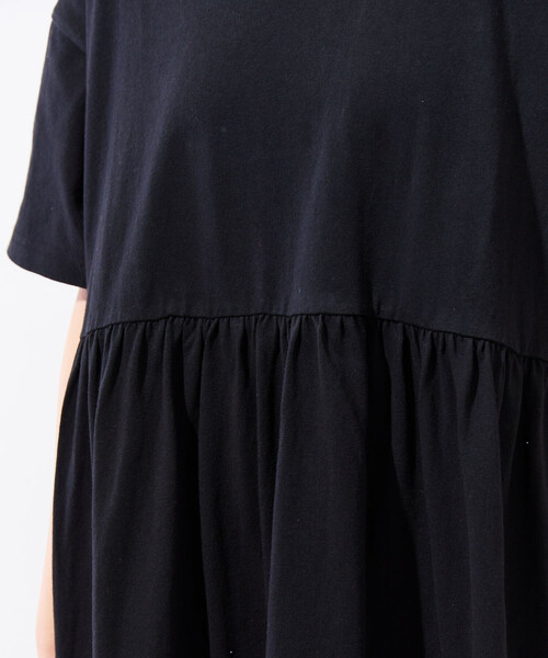 FREAK'S STORE(フリークスストア)の「限定展開 ウエストギャザー 切り替え 半袖 ワンピース(ワンピース・レディース・ネイビー/ナチュラル/グリーン/ブラウン/ライトグレー/ブラック・MEDIUM/SMALL)」の11枚目の写真