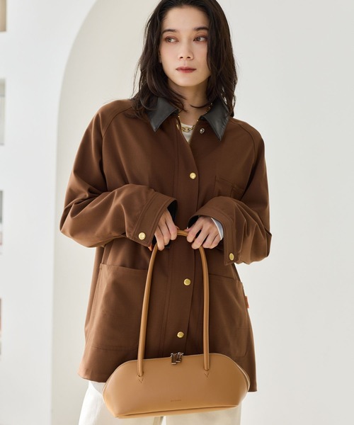 BARNYARDSTORM（バンヤードストーム）の「BARNYARDSTORM / ADDCULUMN(アドカラム)別注 / ボストンS（ハンドバッグ・レディース・ライトブラウン/ブラック/ピンク・FREE）」の7枚目の写真