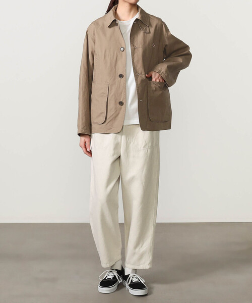 DANTON(ダントン)の「DANTON | コットンリネン ワークジャケット WOMEN(カバーオール・レディース・オフホワイト/ベージュ系その他・36)」の17枚目の写真