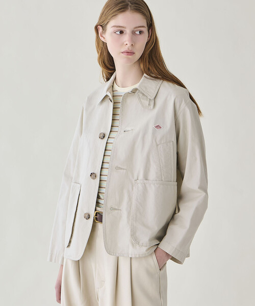 DANTON(ダントン)の「DANTON | コットンリネン ワークジャケット WOMEN(カバーオール・レディース・オフホワイト/ベージュ系その他・36)」の18枚目の写真