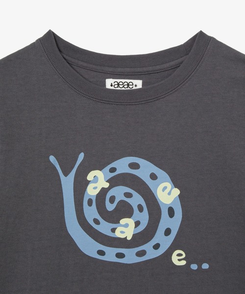 aeae(エーイーエーイー)の「SNAIL T-SHIRTS(Tシャツ/カットソー・レディース・ホワイト/チャコールグレー・FREE)」の8枚目の写真