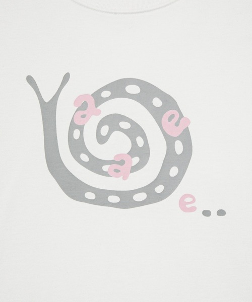 aeae(エーイーエーイー)の「SNAIL T-SHIRTS(Tシャツ/カットソー・レディース・ホワイト/チャコールグレー・FREE)」の5枚目の写真